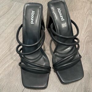 Abound black block heels